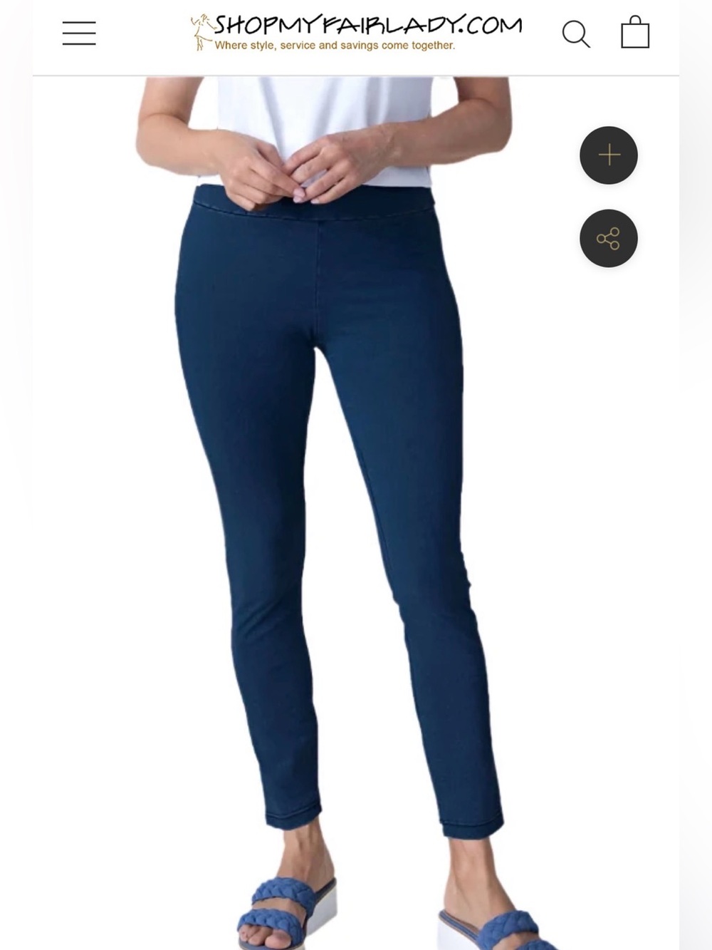 Habitat Blue Straight Leg Pull-On Pants - Picture 5 of 9